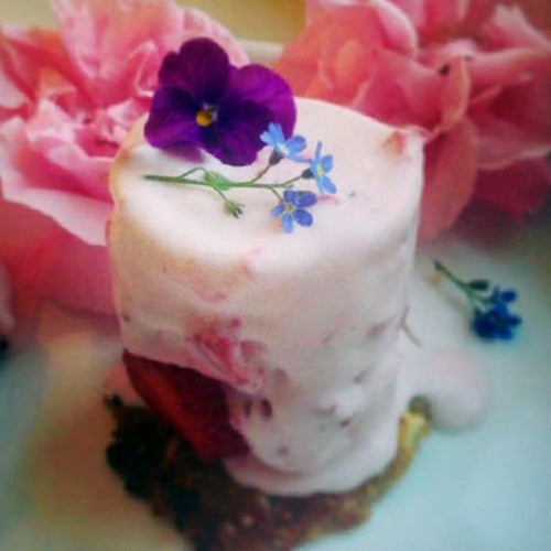 Jordbær Parfait med Kokos Tuille