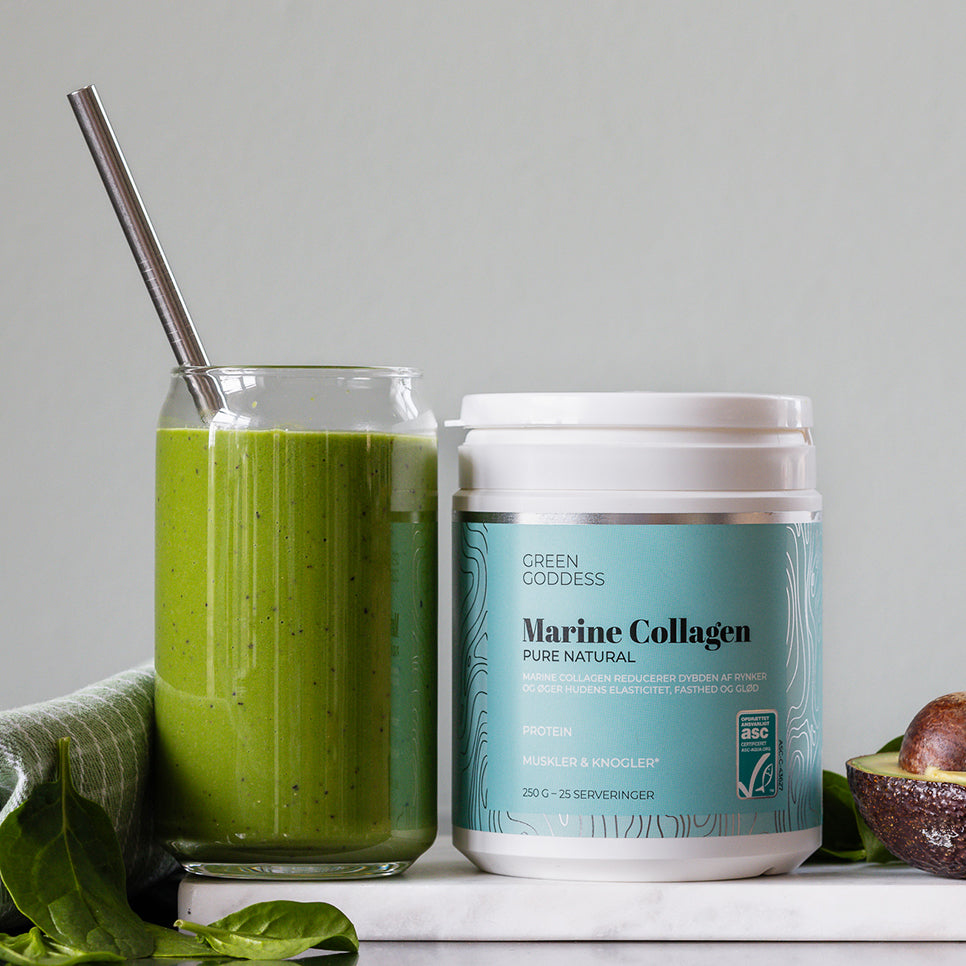 Professorens grønne grød med tilskud af collagen