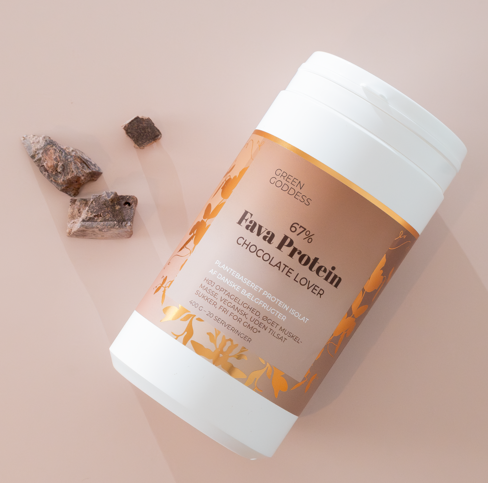 Fava Protein proteinpulver, der smager af chokolade