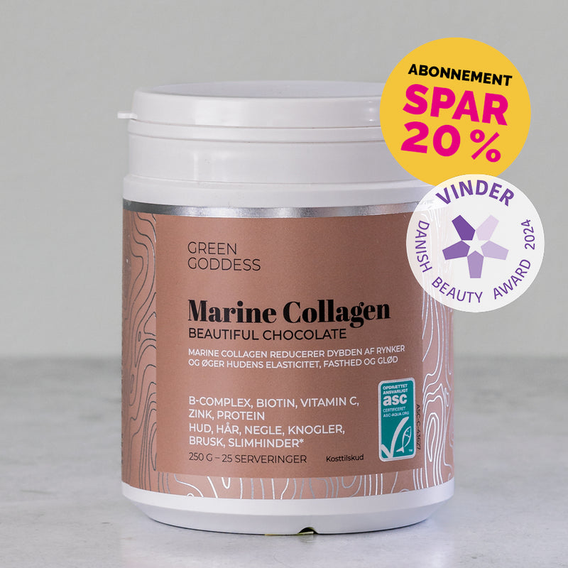 NY! Beautiful Chocolate Collagen, 250 gr. inkl. B-complex, C-vitamin og zink