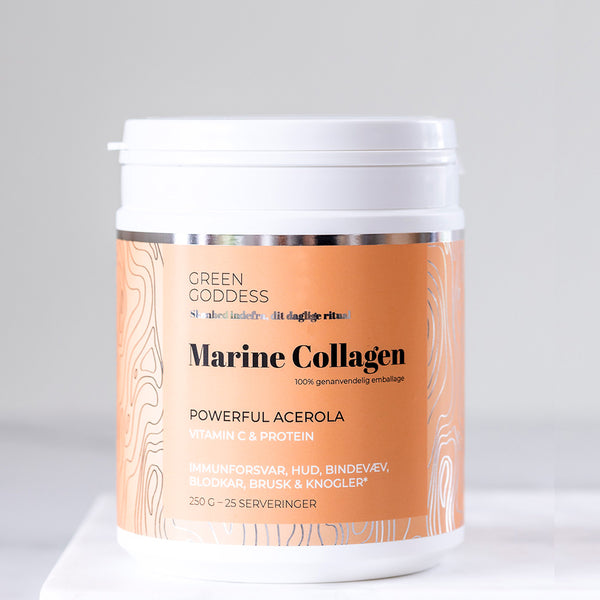 Powerful Acerola, 250 g. Marine Collagen inkl. vitamin C