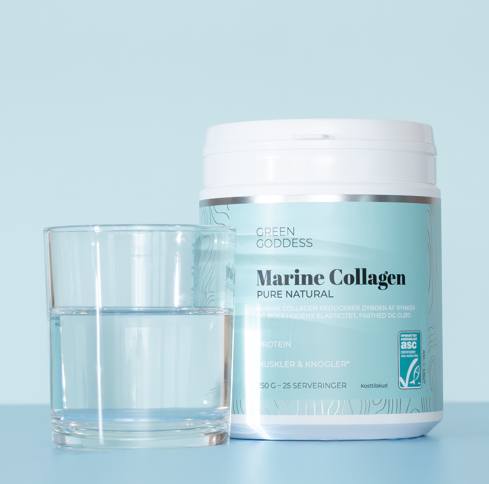 100% ren marint kollagen i pulverform fra Green Goddess