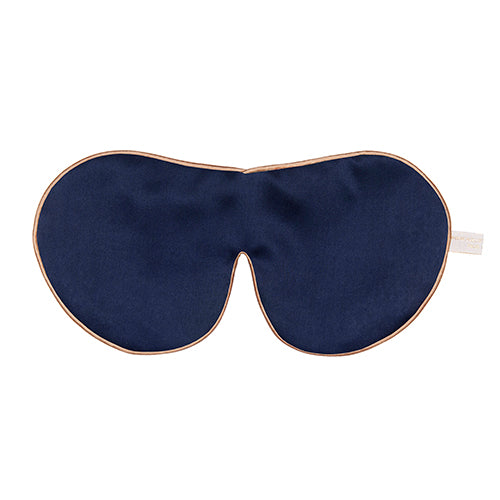 Pure Silk Lavender Eye Mask, Navy - One Strap