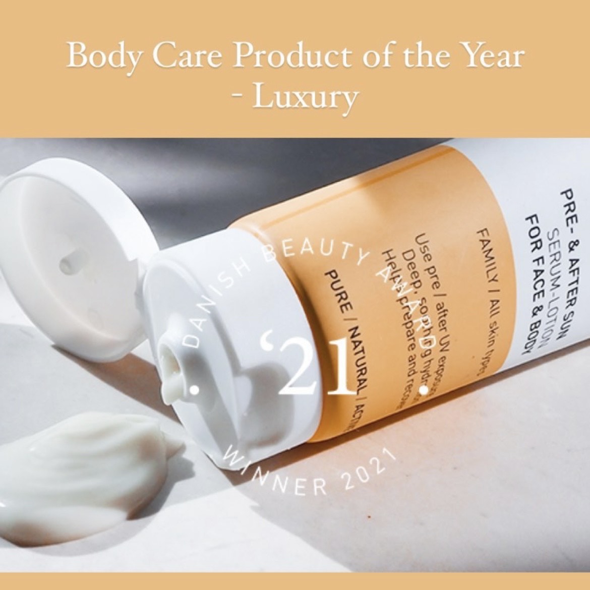Pre / Aftersun Serum-lotion 200 ml.