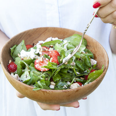 Spinatsalat med jordbær