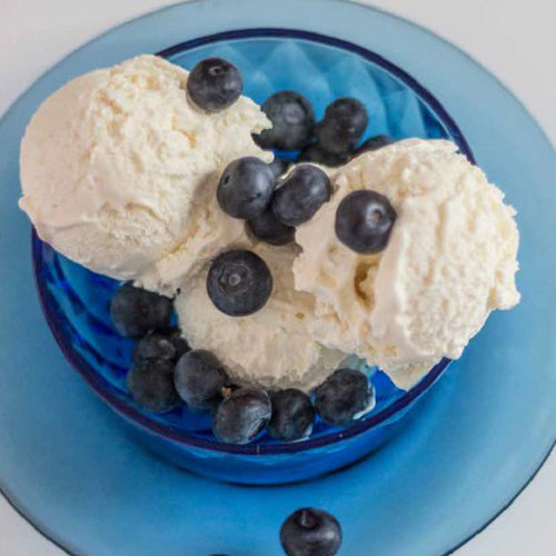 Hvid Chokolade Is med Blåbær