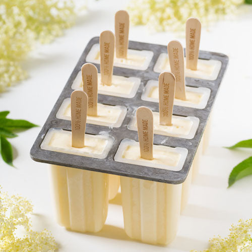 Hyldeblomst N'ice Cream med friske hyldeblomster som pynt