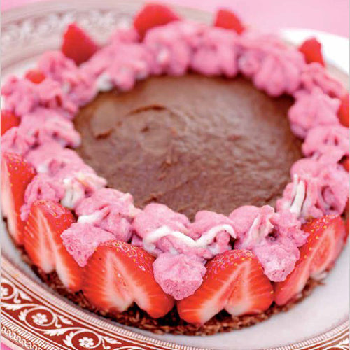Chokoladekage med jordbærmousse