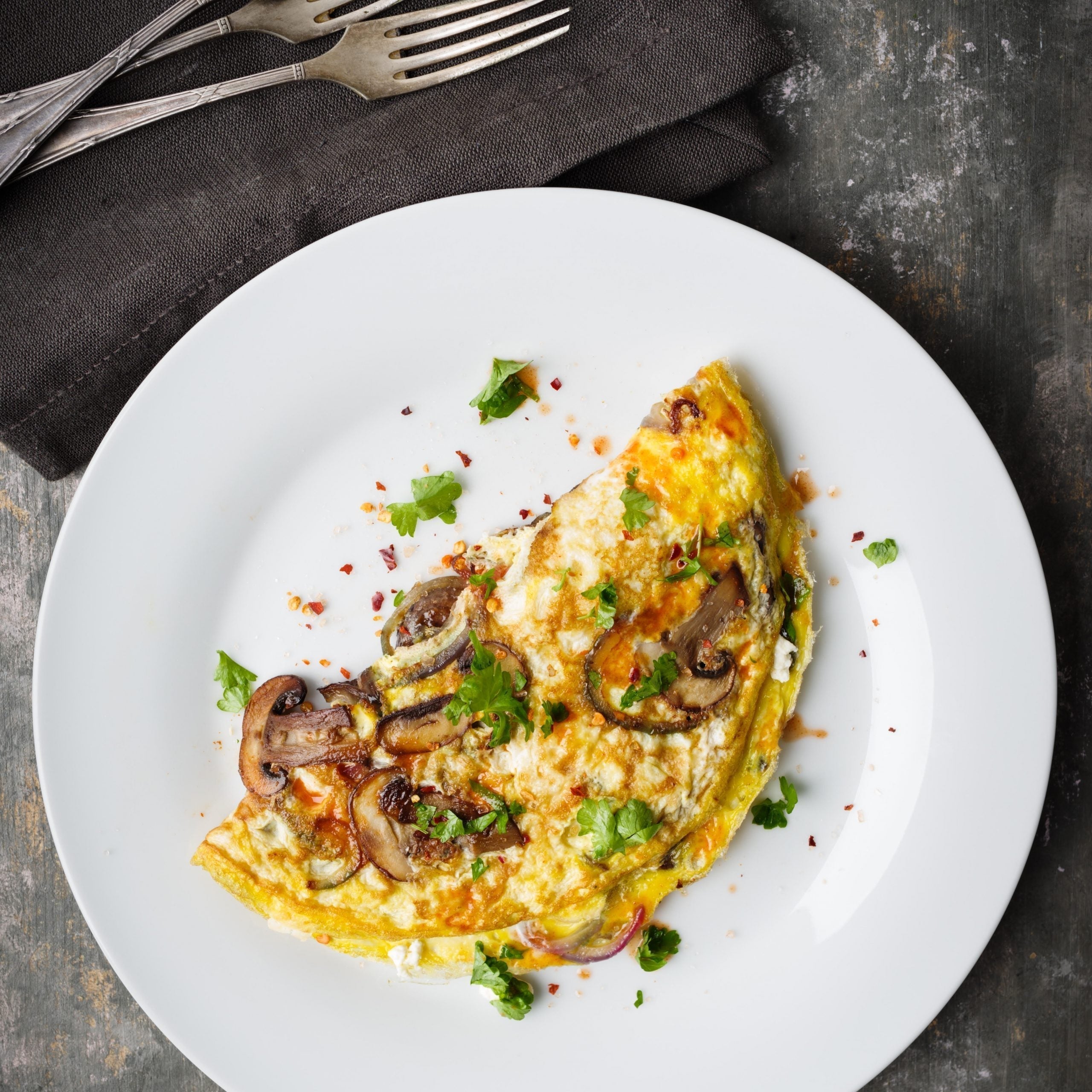 Omelet med svampe