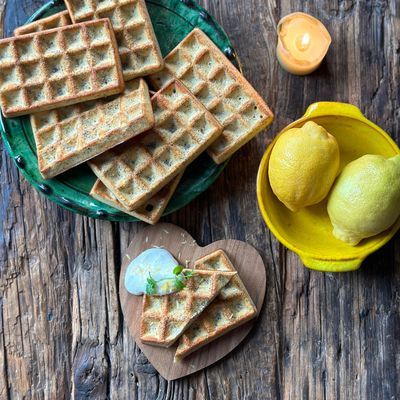 Vafler med citron og birkes