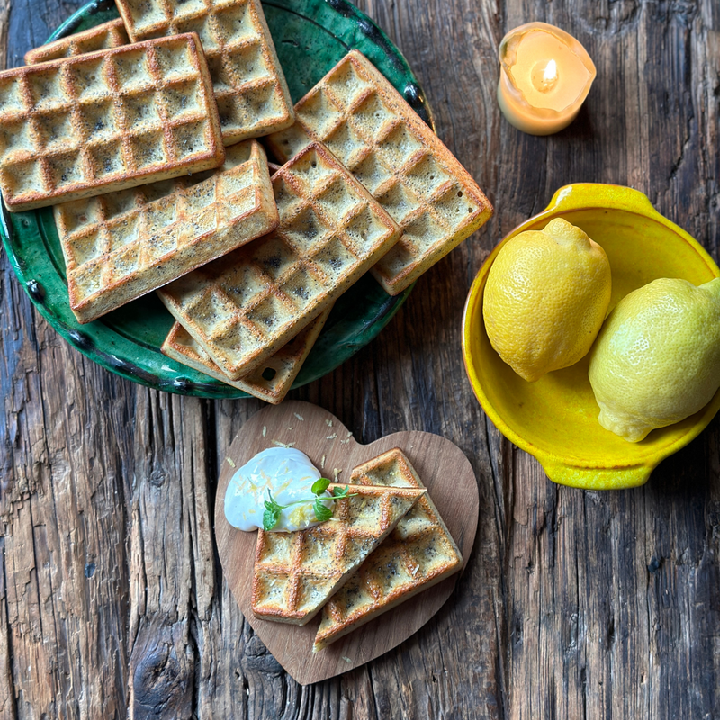 Vafler med citron og birkes