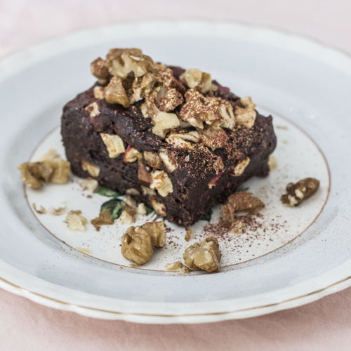 Æble Brownie med Valnødder