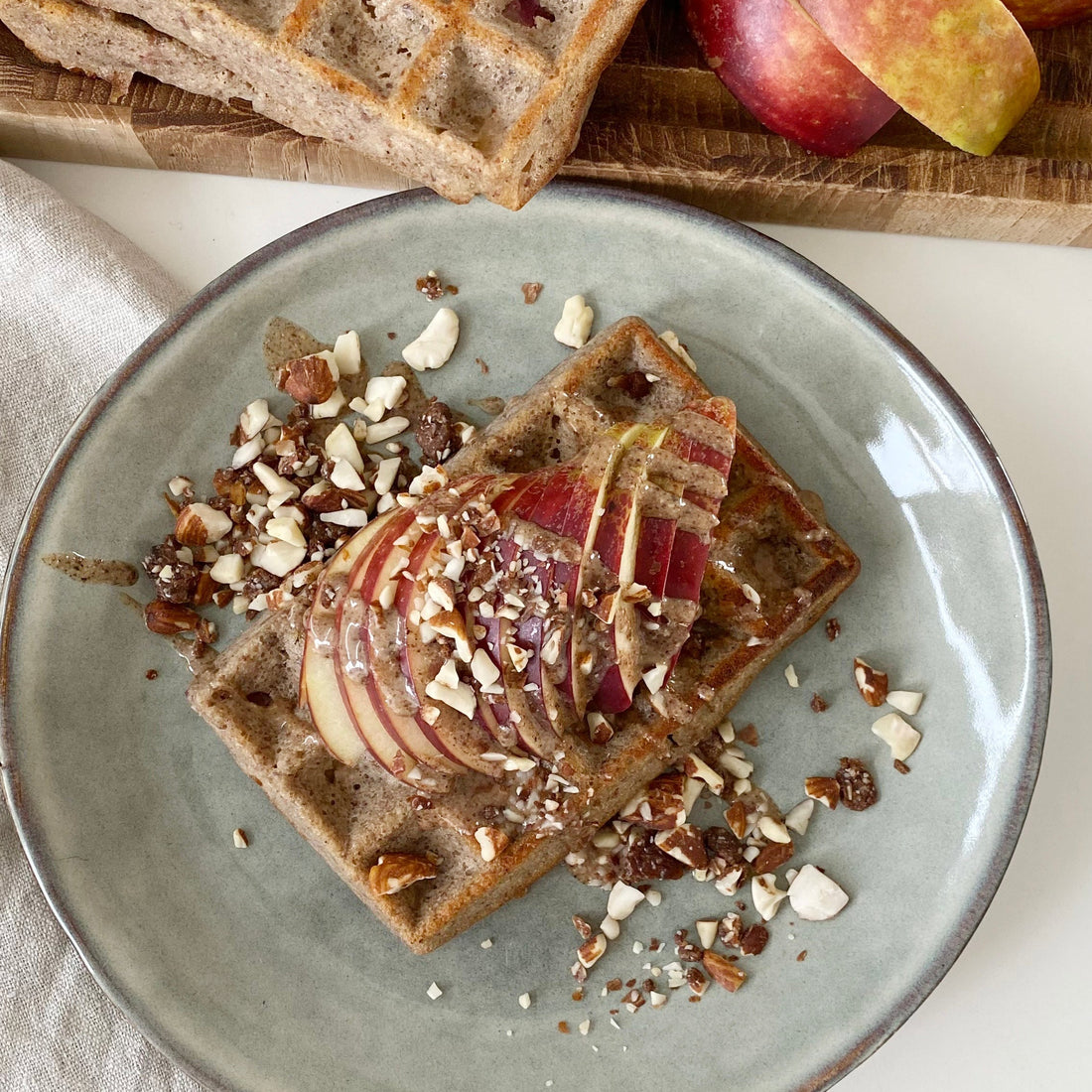 Efterårsvafler med æbler