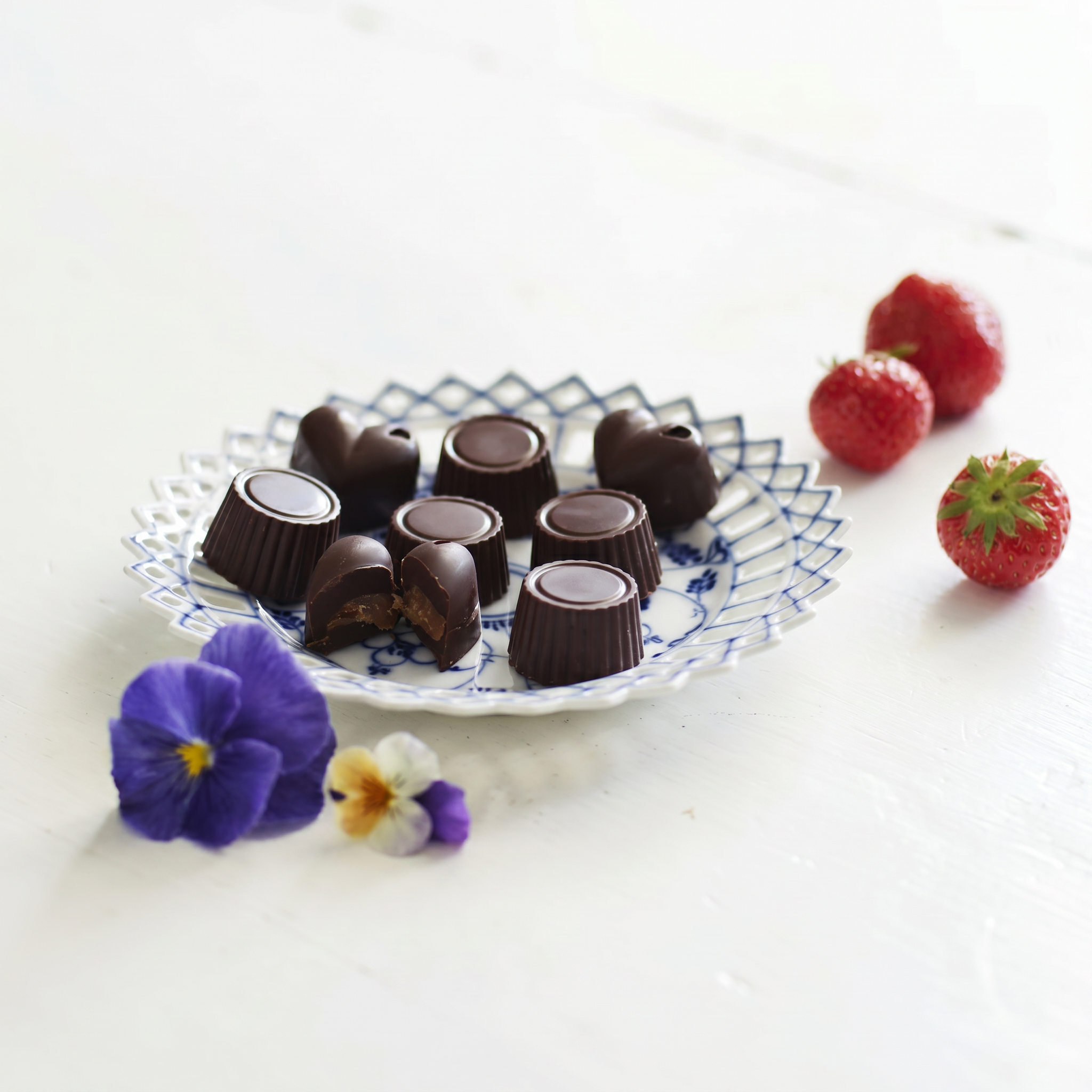 Fyldt chokoladeganache (raw)
