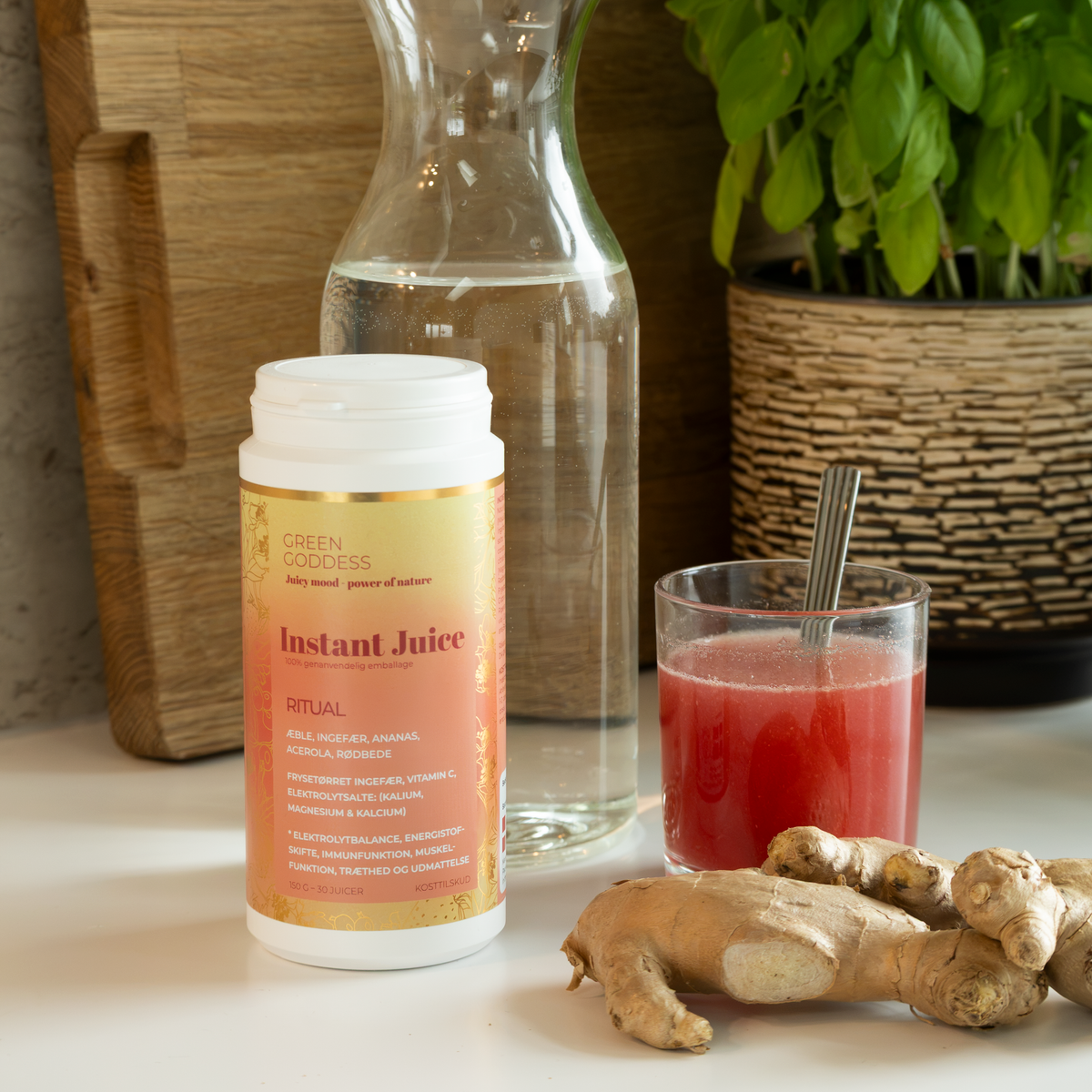 Ingefærshot vs. Instant Juice med ingefær