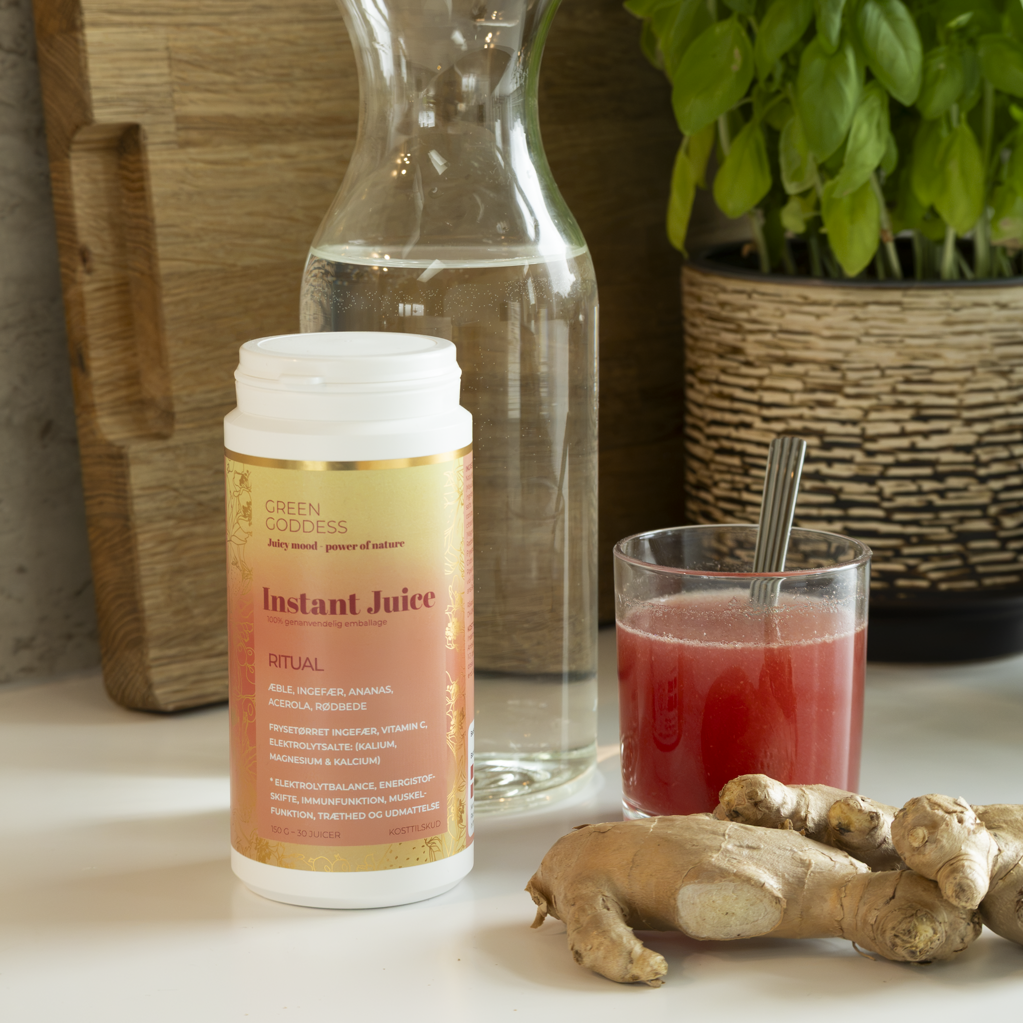 Ingefærshot vs. Instant Juice med ingefær