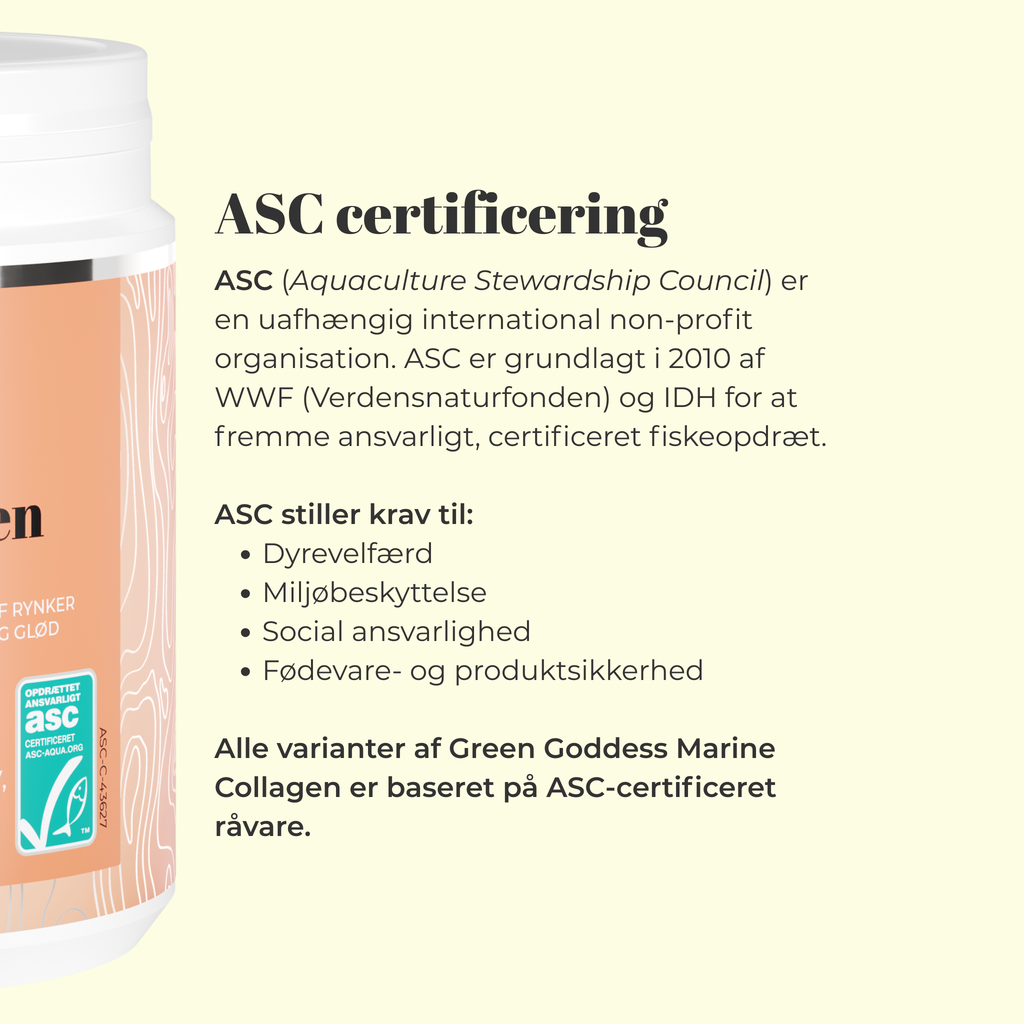 Powerful Acerola Marine Collagen er ASC-certificeret.