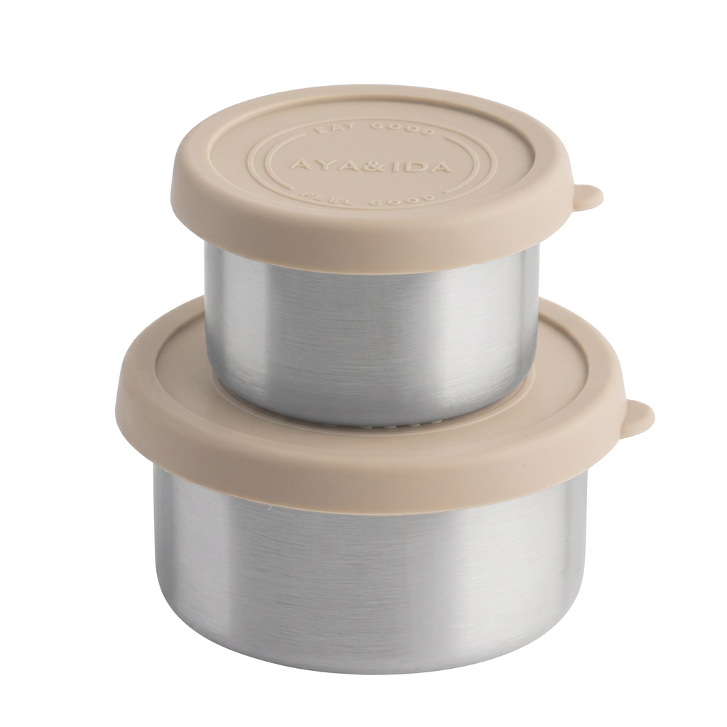 AYA&IDA Snack Containers – Creme Beige