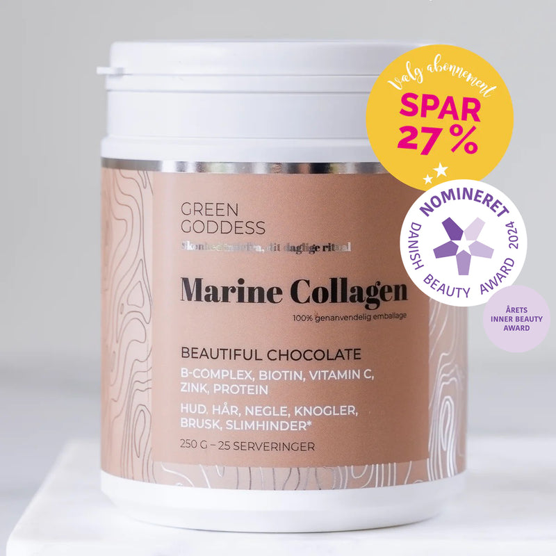 NY! Beautiful Chocolate Collagen, 250 gr. inkl. B-complex, C-vitamin og zink