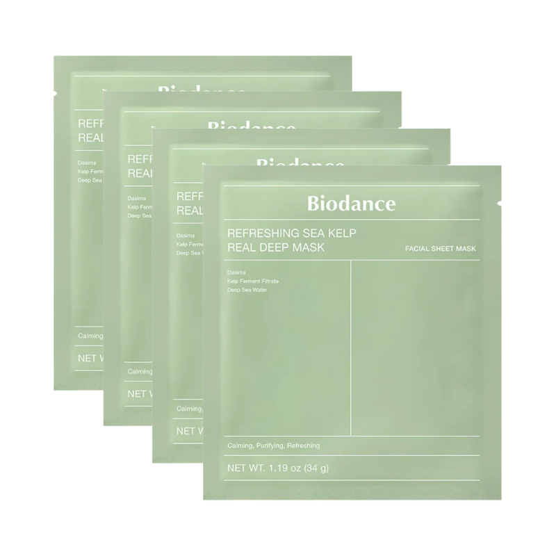 Biodance Refreshing Sea Kelp sheet masks 4pak