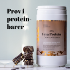 Chocolate Lover proteinpulver af favabønner fra Green Goddess er genial i hjemmelavede proteinbarer