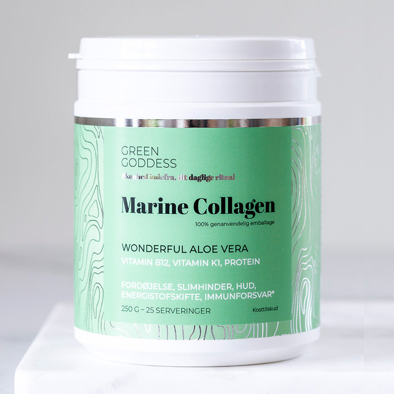 Wonderful Aloe Vera Marine Collagen, 250 g. inkl. vitamin B12, K1 & protein