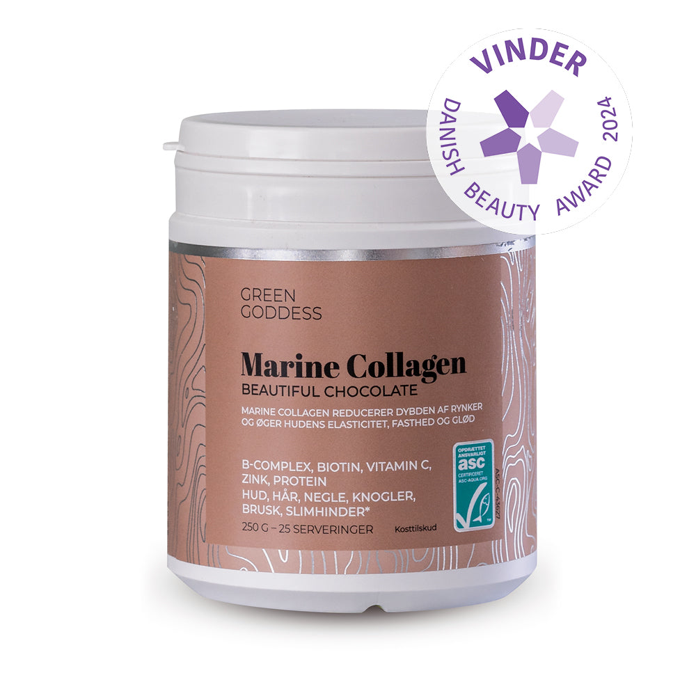 Beautiful Chocolate Collagen, inkl. B-complex, C-vit. og zink, 250 gr.