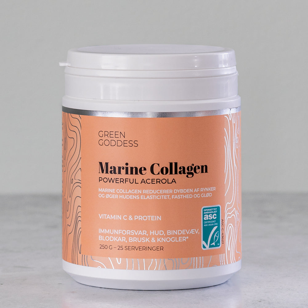 Powerful Acerola Collagen inkl. C-vitamin og protein, 250 g.