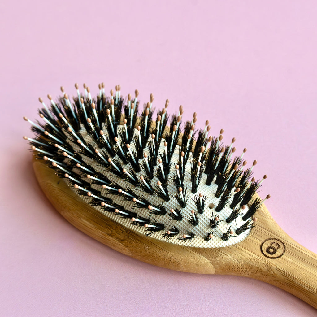 Bambus Ion Combo hårbørste