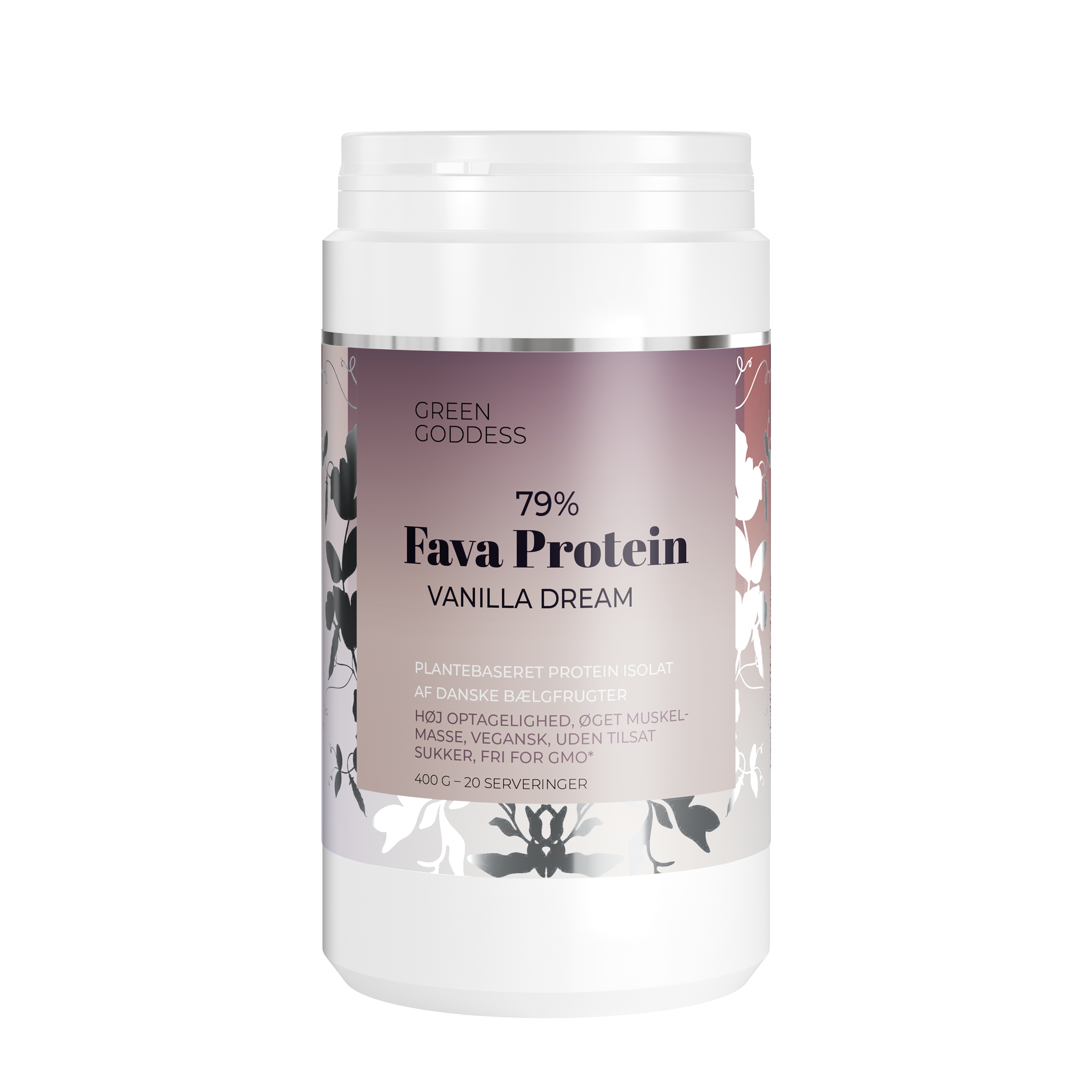 Proteinpulver på favabønner fra Green Goddess i varianten Vanilla Dream