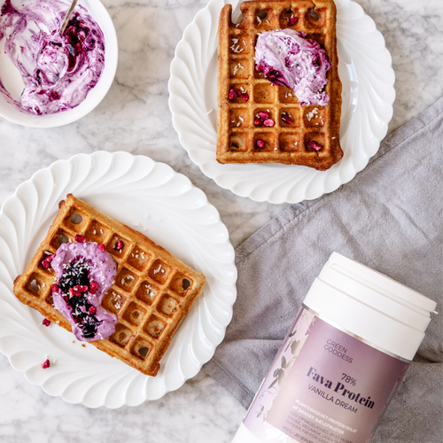 Belgiske vafler med proteinpulver
