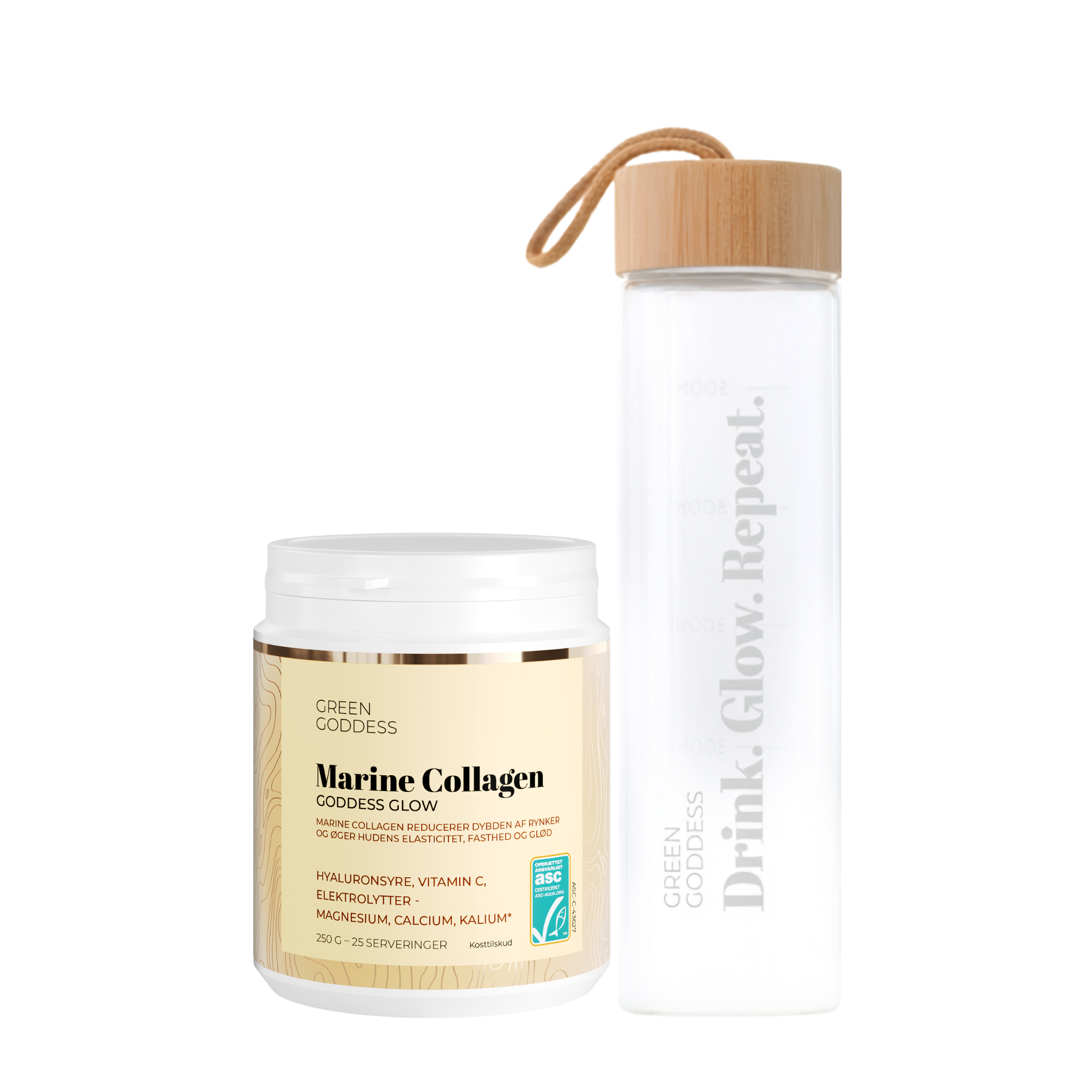 Goddess Glow Marine Collagen + glasflaske