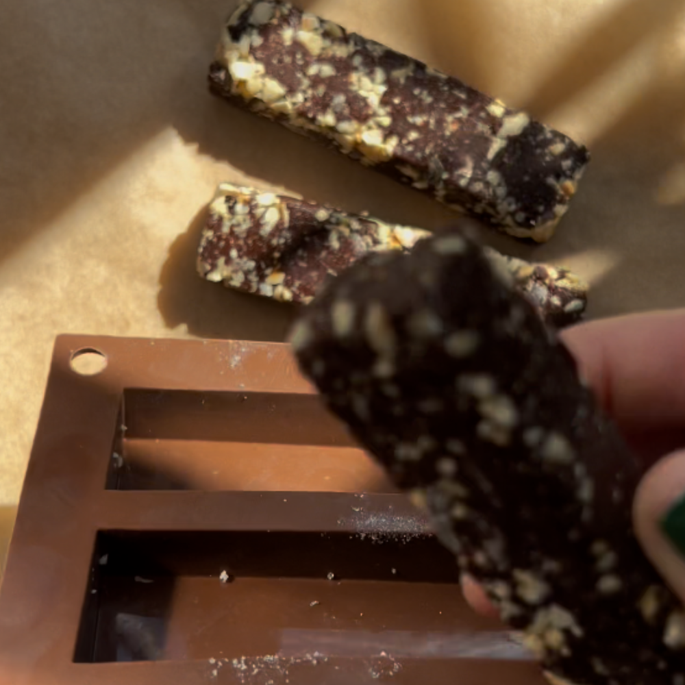 Proteinbarer lavet i Silikomart snackbar form