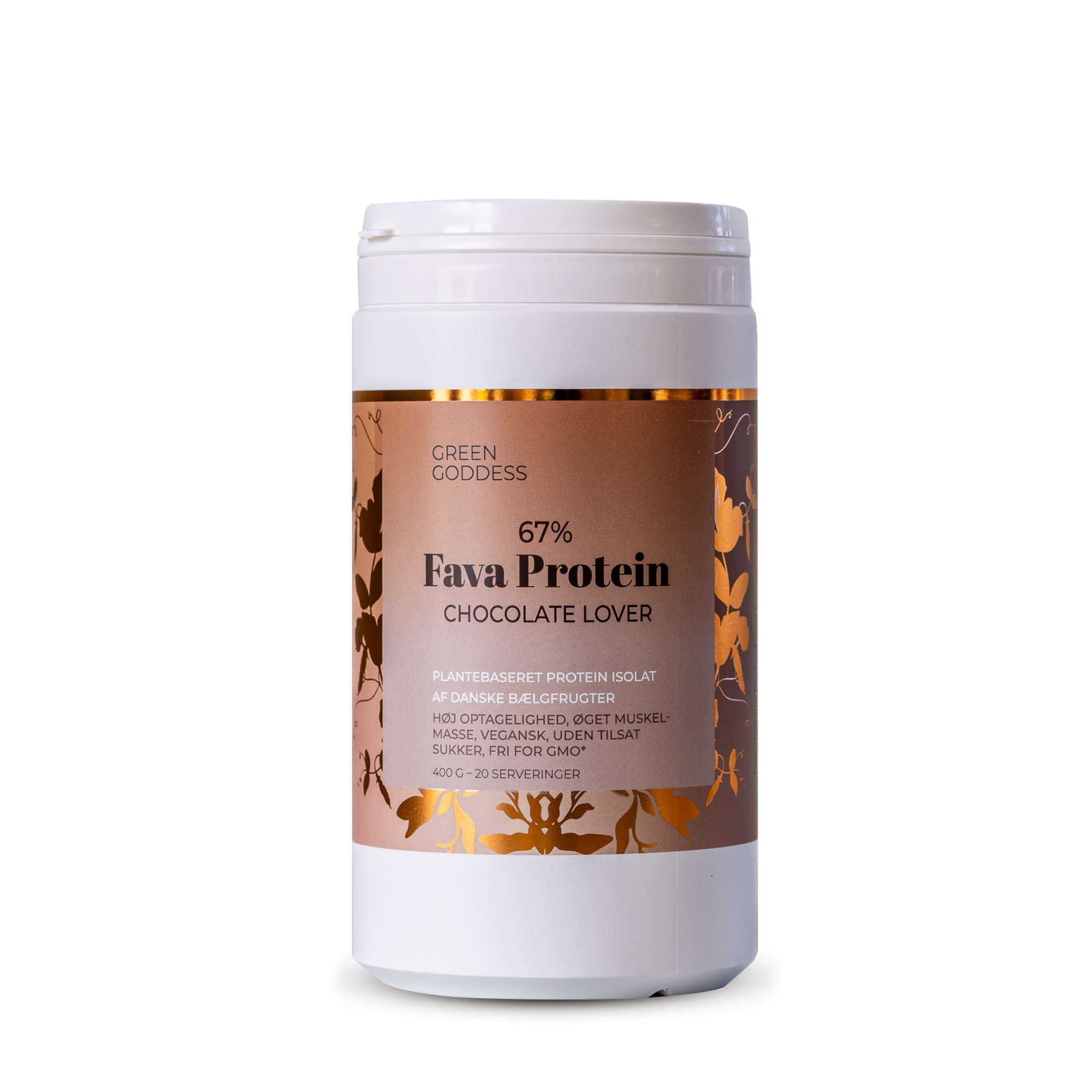 Proteinpulver på favabønner fra Green Goddess i varianten Chocolate Lover