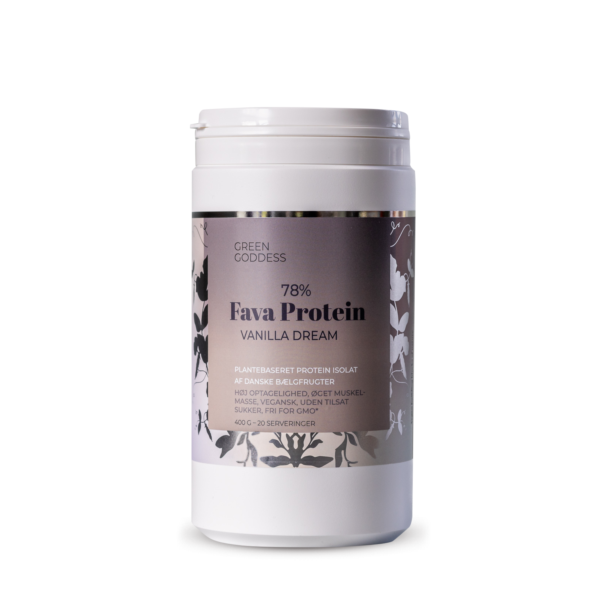 Proteinpulver på favabønner fra Green Goddess i varianten Vanilla Dream