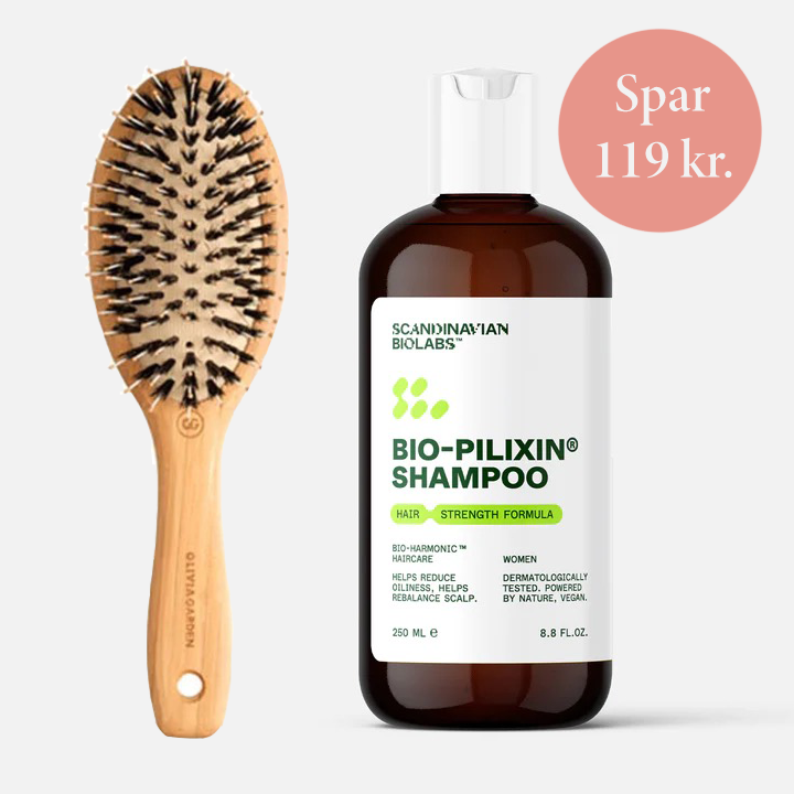 Hair Strength Shampoo+For Women, 250 ml. & hårbørste