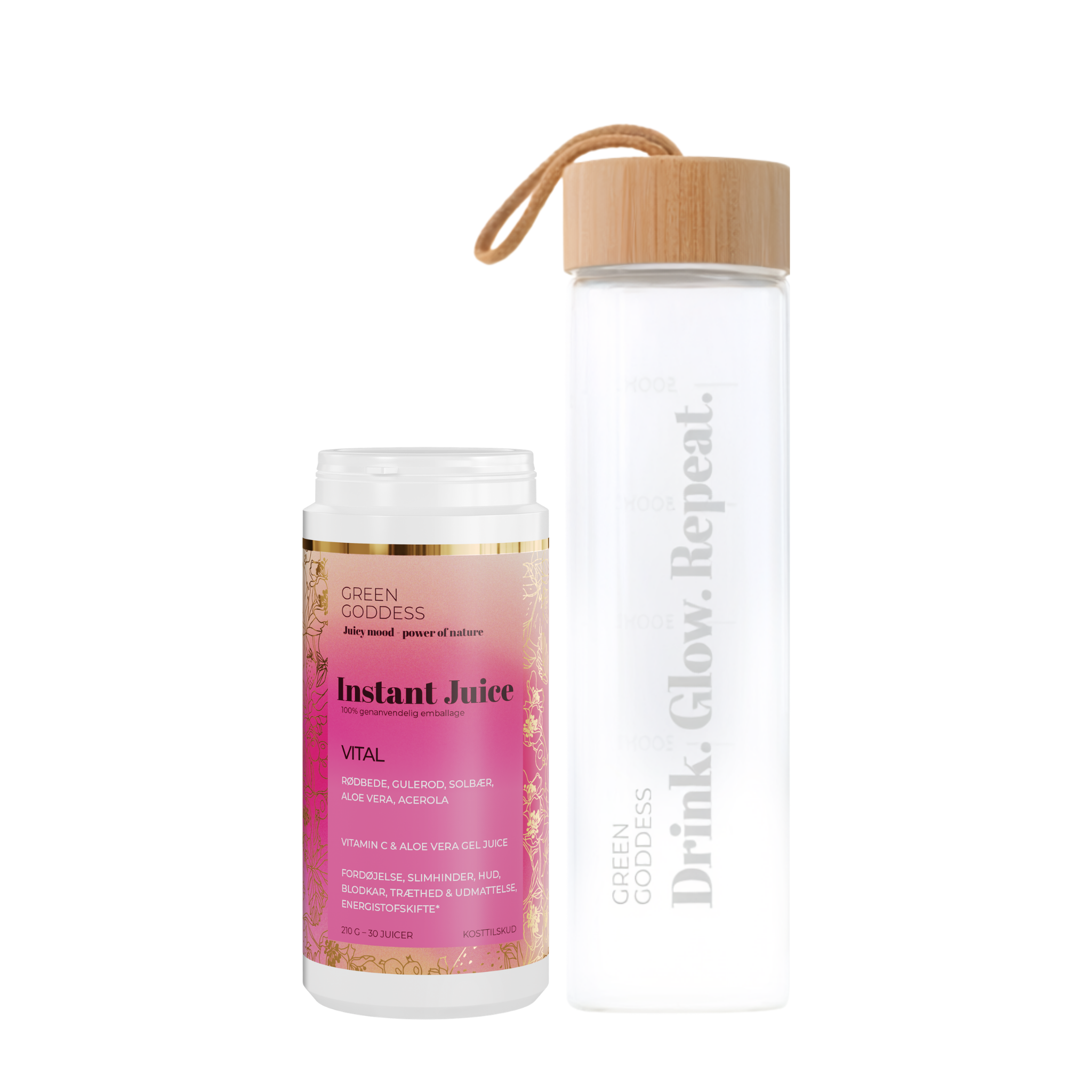 Vital Instant Juice + glasflaske