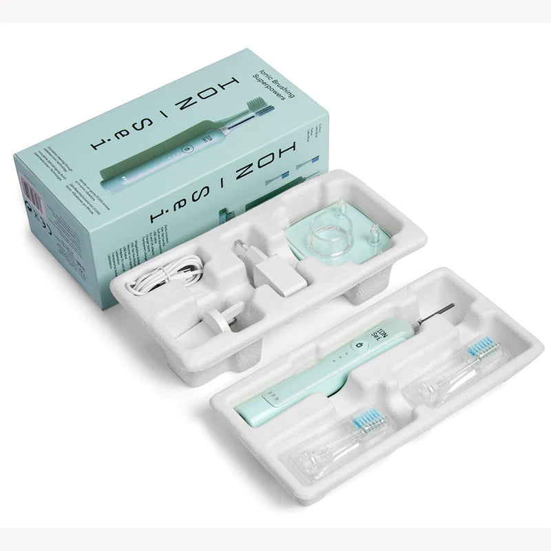 ION-Sei Sonisk Elektrisk Tandbørste, LakeBlue Sampakke