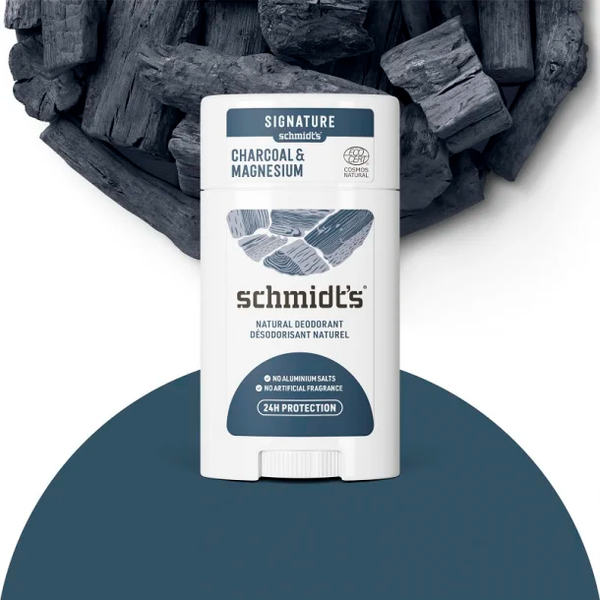 Schmidts Deodorant Stick, Charcoal + Magnesium, 75 gr.