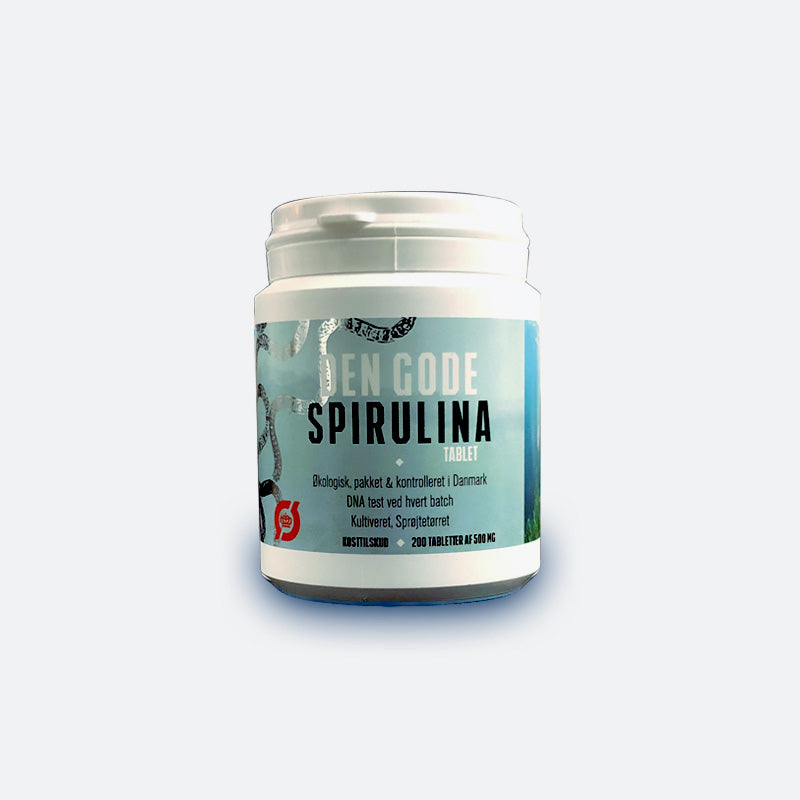 Den Gode Spirulina Tablet Ø, 200 tabletter af 500 mg