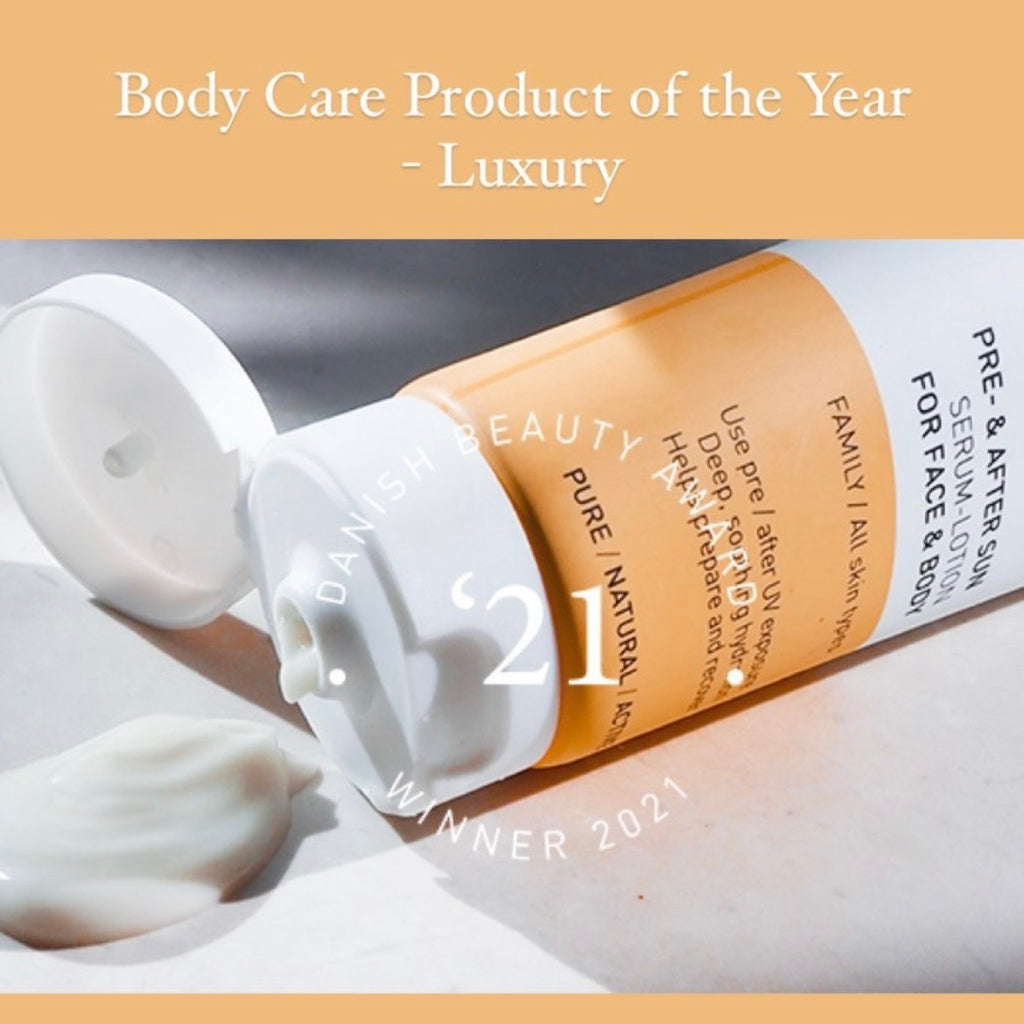 Pre / Aftersun Serum-lotion 200 ml.